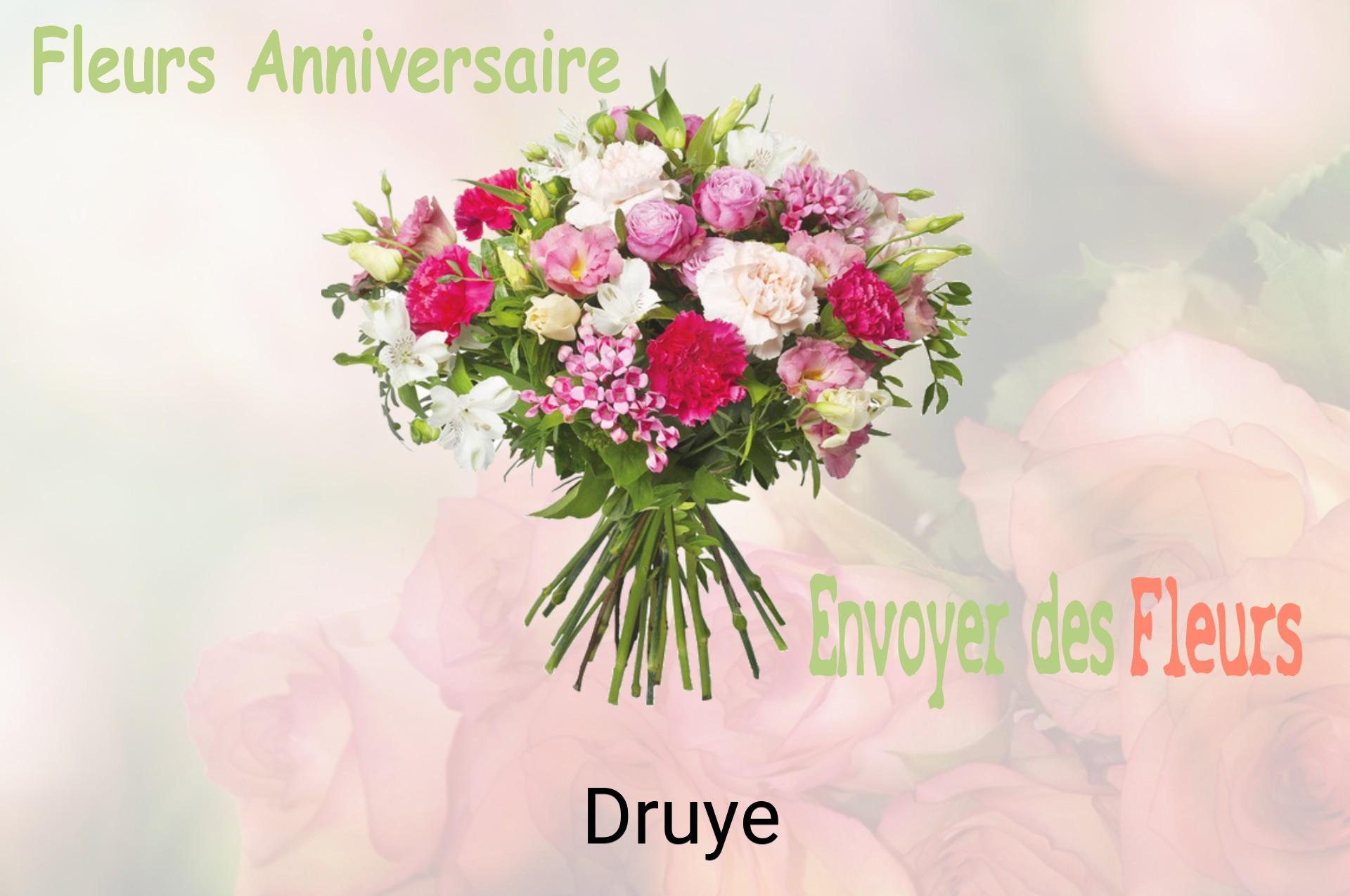 Bouquet de fleurs d’anniversaire livré à Druye