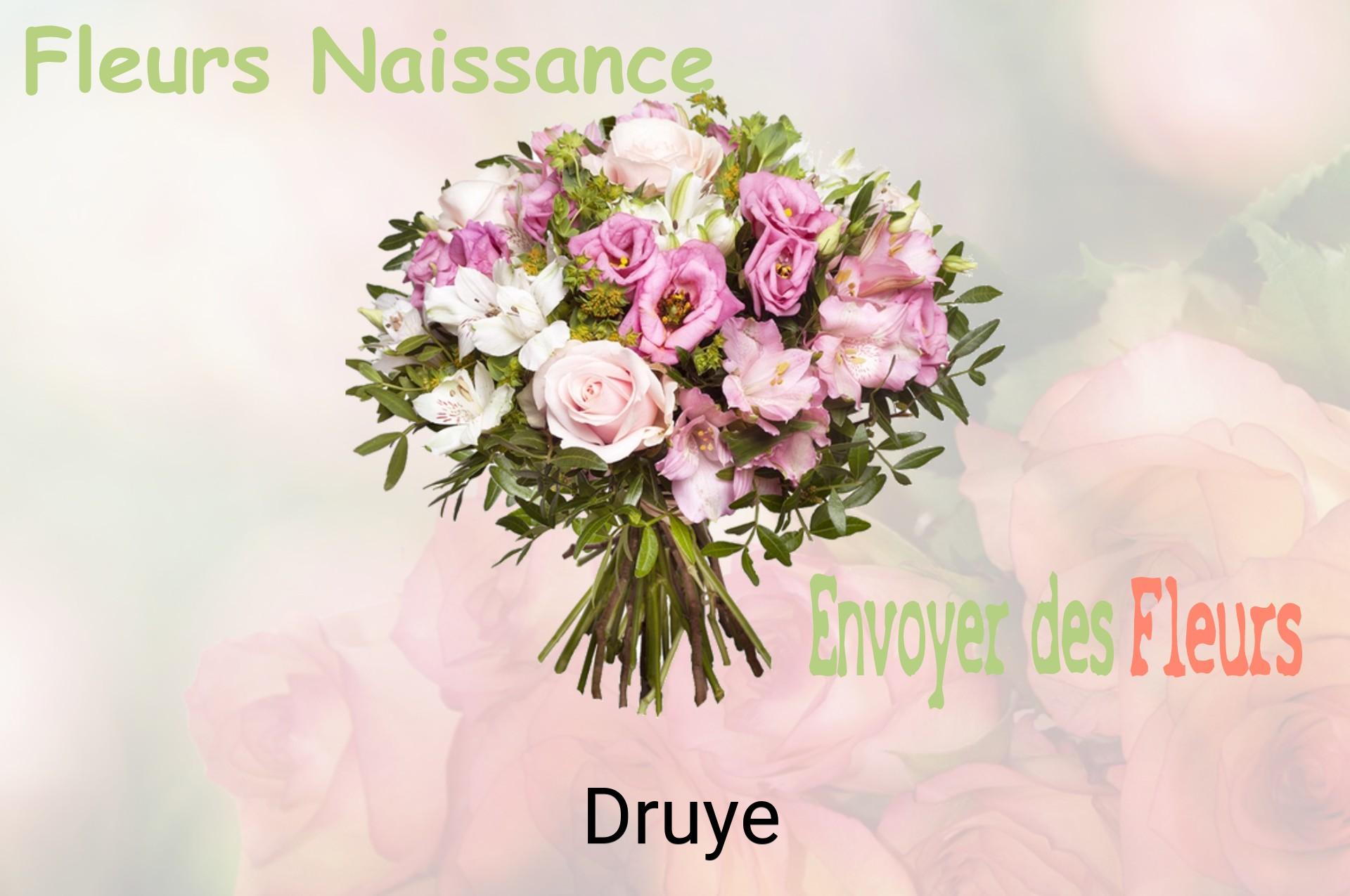 Bouquet de fleurs de naissance livré à Druye